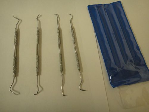 Dental Explorers Set of 4 pieces with pouch