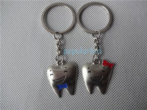 10pcs/5 pairs Dental Decorative Mini Couple Tooth Key Chain Mobile phone chain