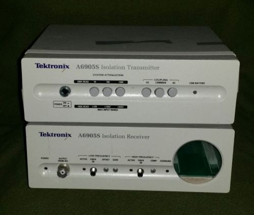 TEKTRONIX A6905S-FIBER OPTIC ISOLATION RECEIVER &amp;TRANSMITTER