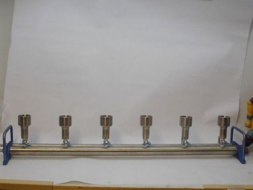 GIANT Bunsen Burner Assembly 6 Large Heads with Valves