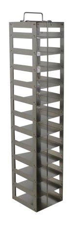 Chest Freezer Rack for 2&#034; high lab. freezer boxes, 12 position w/ locking rod