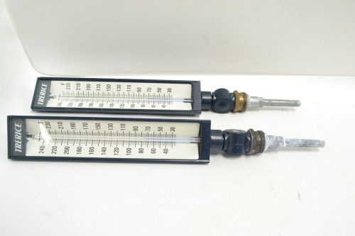 LOT 2 TRERICE INDUSTRIAL TEMPERATURE THERMOMETER GAUGE 30-240F B287678