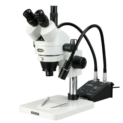 3.5x-225x trinocular inspection zoom stereo microscope with gooseneck led lights for sale