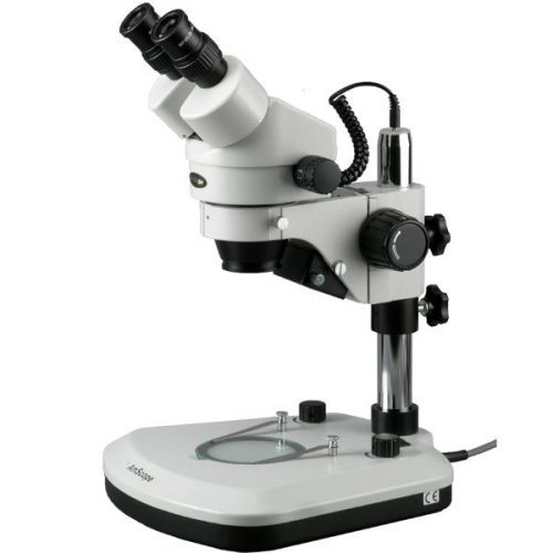 New LED Binocular Stereo Zoom Microscope 7X-45X