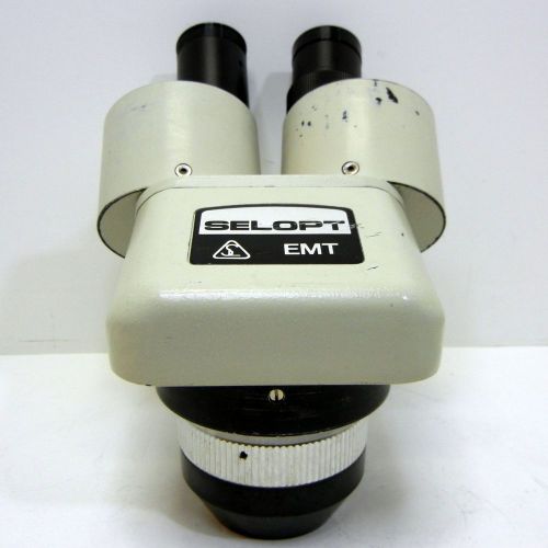 Selopt emt microscope, w10x eyes, dual 10x or 20x low power head nice optics #56 for sale