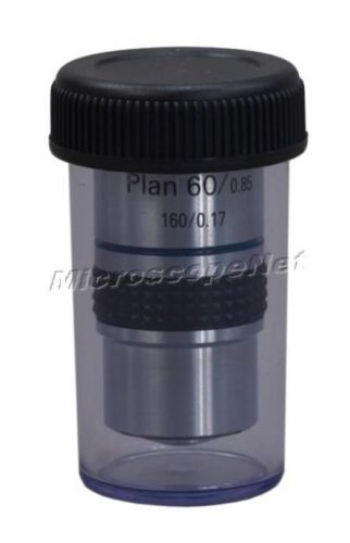 New 60X 160/0.17 Plan Achromatic Objective for Compound Microscope+Storage Case