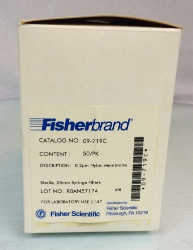 Pack of 42 fisherbrand .2um 25mm nylon syringe filter for sale