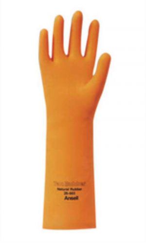 Ansell Tan Rubber Natural Latex Glove w/ Embossed Pattern &amp; Soft Lined