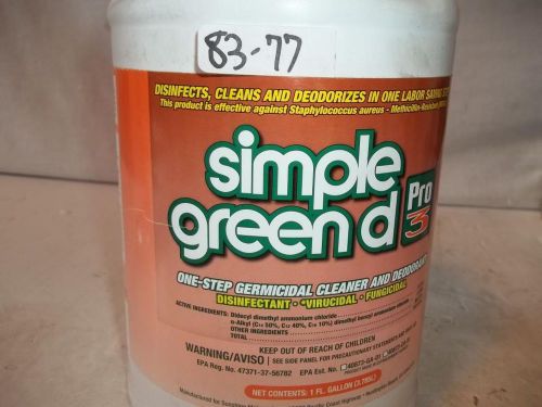 (4) 1 gallon SIMPLE GREEN Pro 3  1-Step Germicidal Cleaner &amp; Deodorizer Hospital