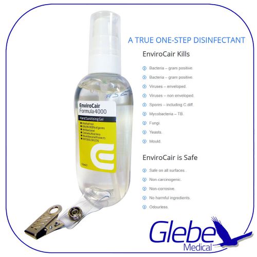 Envirocair f4000 ultimate antibacterial / viral / fungi hand gel pump 50ml for sale