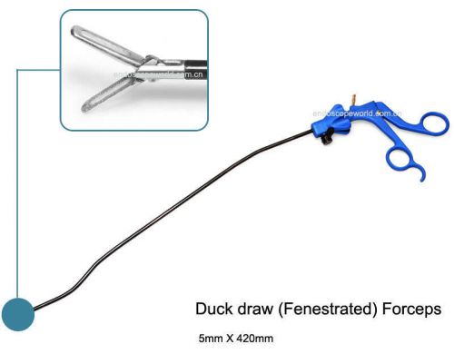 New Duck Draw Fenestrated Forceps For Single Port Lap