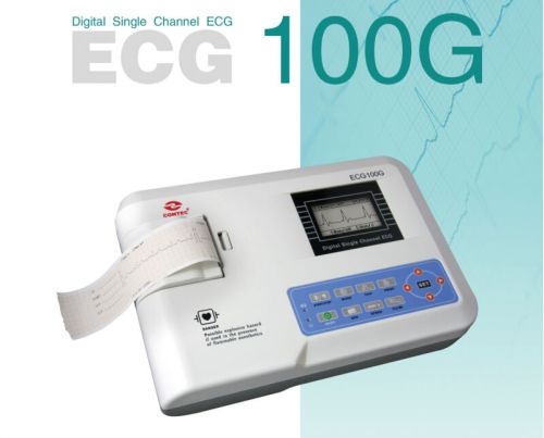 ECG100G Digital ECG EKG machine,Portable Single Channel ECG electrocardiograph