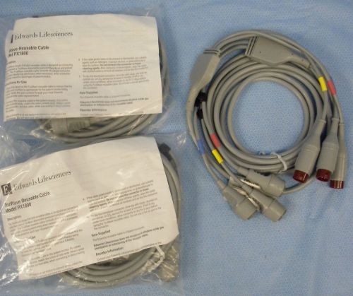3 edwards lifesciences truwave reusable cables - model px1800/ pn #896633-003 for sale