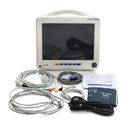 12-inch icu/ccu 6-parameter patient monitor neonatal spo2 sensor 12.5mm/s....... for sale