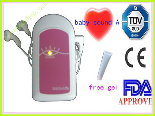 Baby sound fetal doppler, heart rate monitor prenatal fetal doppler free gel for sale