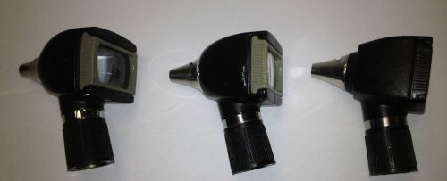Welch Allyn Heads Total of 3  Used Fully Working  20000 Otoscope