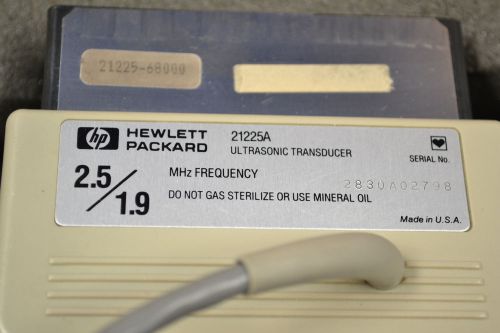 Hp 21225a 2.5/1.9 mhz ultrasonic transducer probe (l2) for sale