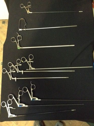 Lot of 9 Medical/Surgical Forceps Various Makers Good Condition