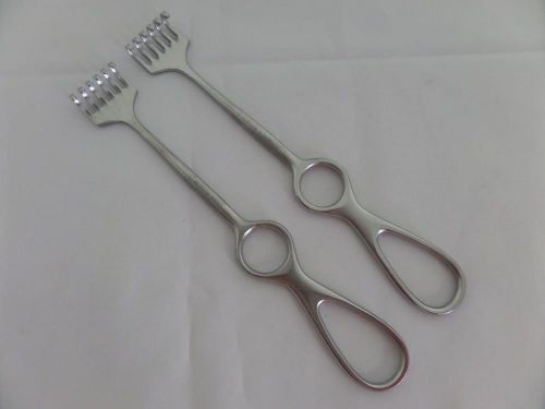 Zimmer Retractor 3010-06 Volkman Blunt 6 Prong 8 1/2&#034; *Lot of 2*