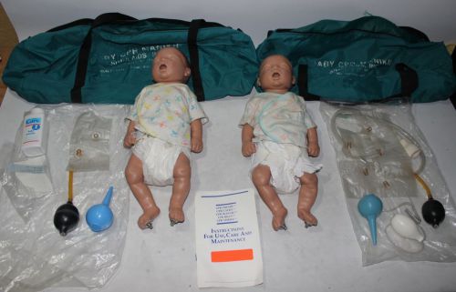 Two Simulaids Baby Infant CPR Training Dummies Manikins