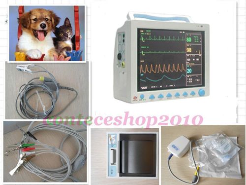 Etco2 veterinary patient monitor ecg,nibp,spo2,pr,temp, resp,printer cms8000 for sale