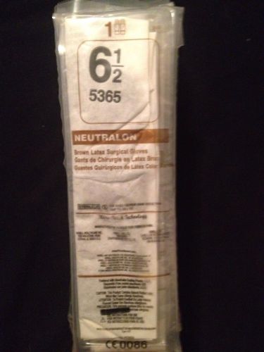 Neutralon Brown Latex Surgical Gloves Size 6.5