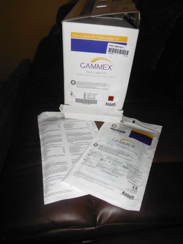 ANSELL GAMMEX NON-LATEX PI- SIZE 6.5- LOT OF 74
