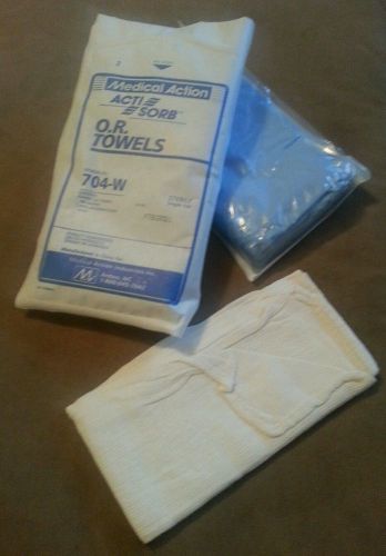 2X WHITE SURGICAL O.R. TOWELS 4 PK