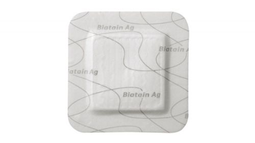 Biatain silicone ag silver foam dressing 4&#034; x 4&#034; (box of 5) # 39637 for sale