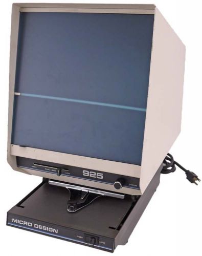 Bell howell micro design 925 microfiche viewer scanner reader projector power on for sale