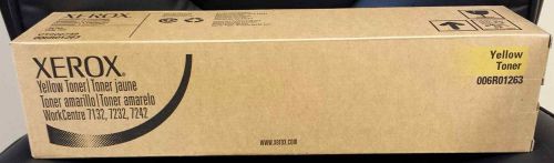 1 x GENUINE OEM Xerox Yellow Toner WorkCentre 7132, 7232, 7242 006R01263 NEW