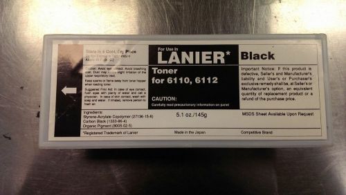 New Compatible Lanier 6110 6112 Black Toner Cartridge Lot of 2 Cartridges