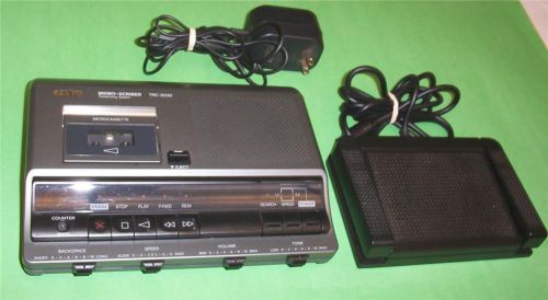 Sanyo trc 6030 microcassette transcriber with pedal and new headset for sale