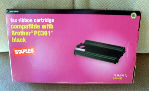NEW Brother Compatible  Staples Brand PC301   Lot of 4 Black Fax Cartridges  NIB