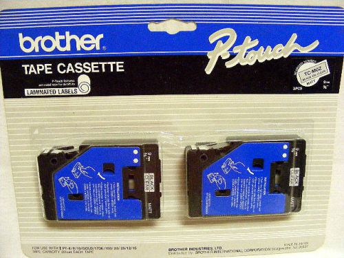 Brother P-Touch Label Maker Cassette Tape Refill Black/Clear TC-MOZ PT-6,8,10,12