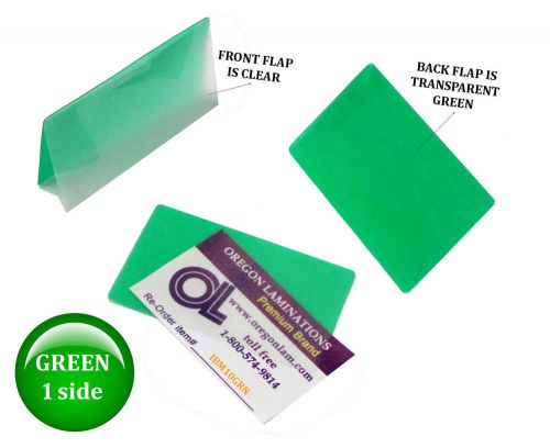Qty 300 green/clear ibm card laminating pouches 2-5/16 x 3-1/4 for sale