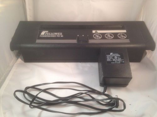 Fellowes powershred paper shredder ps 30 w/ power adapter supply~well built~euc for sale