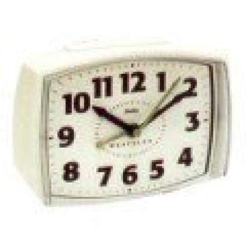 Westclox wht quartz analog alarm clock 22192 for sale