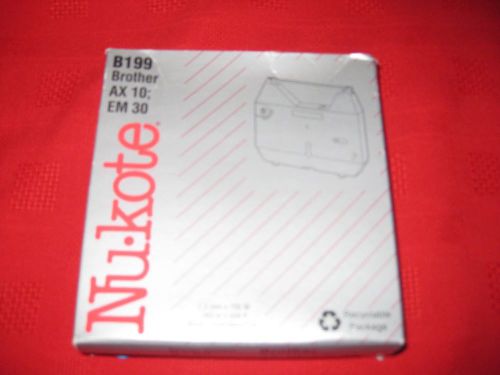 Nukote Brother B199 Typewriter Ribbon AX-10 EM-30 Black Correctable Film 1 pack