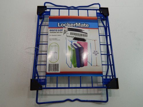 Office/School Blue Locker XTall 12&#034; Stackable Wire Shelf Organizer LOCKERMATE