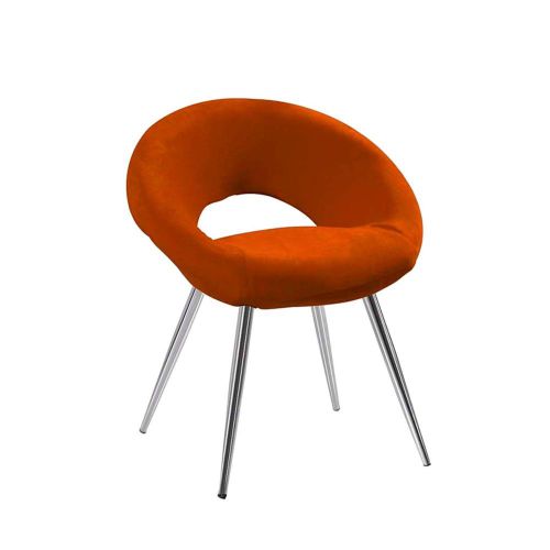 High Quality superior comfort Orange Residential Chair with fabric pads