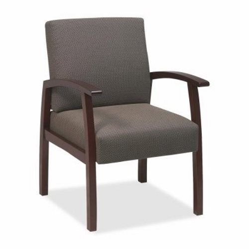 Lorell Guest Chairs, 24&#034;x25&#034;x35-1/2&#034;, Taupe/Cherry frame (LLR68552)