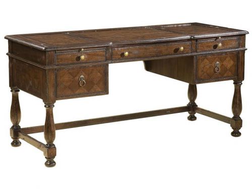 Leather Top Traditional Office Writing Desk Table