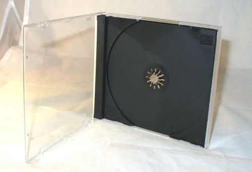 50 Standard  CD Jewel Case Box w. Black Tray, Each 3/8&#034; Thick