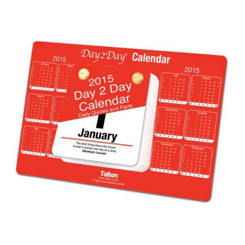 New 2015 desktop daily tear off calendar block day desk diary for sale