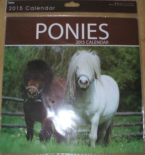 &#034;PONIES&#034; 2015 MONTH TO VIEW CALENDER