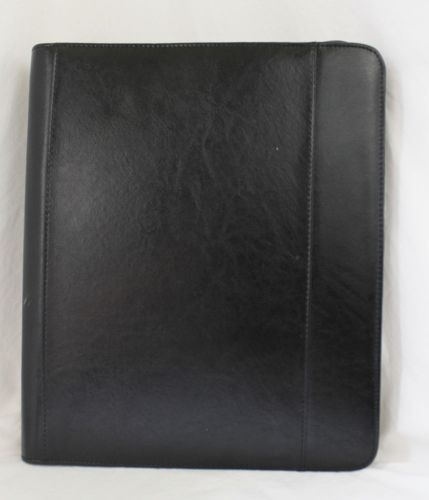 Executive Large Leather Zippered Binder Portfolio 14&#034; X 12&#034;