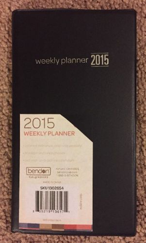 Black 2015 Calendar Pocket Weekly Planner Daily Appointments College,Personal.