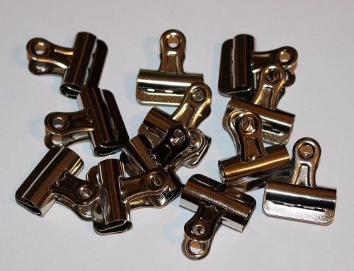 12 Ct Sparco Bulldog Clips Size #1 1.25&#034; Nickel Plated Heavy Duty SPR58500 58500