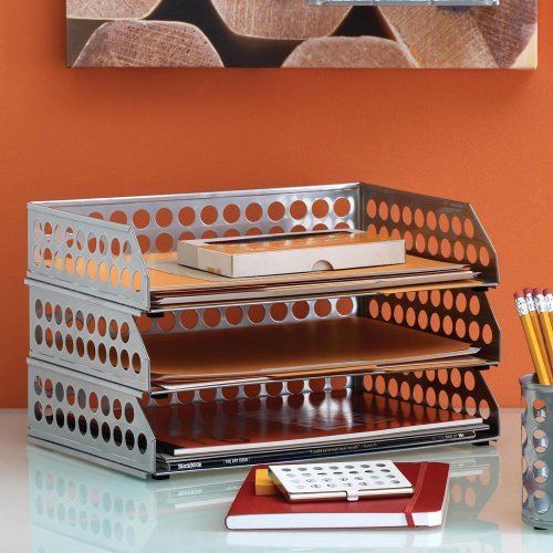 NEW Design Ideas Circuit Letter Tray  Silver